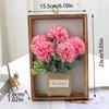 Wood Photo Frame Imitation Flowers Decoration 3D Handmade Artificial Flower Wall Hanging