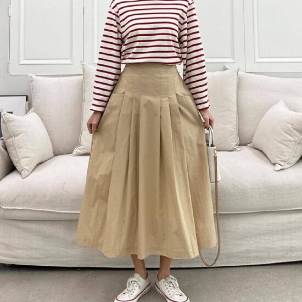 New ArrivAls Open Run A Line mAxi pleAted flAre Skirt