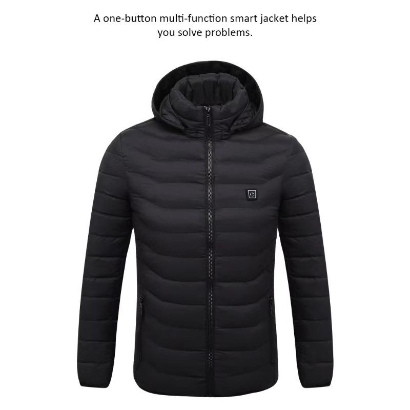 Зимняя Зона 2 - Зона 11 Отопление Хлопковая куртка с подкладкой Тренд Электрическая Отопление Куртка Умная Одежда Большого Размера Отопление