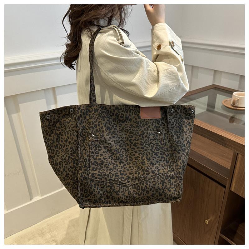 Tooxika Ретро Леопардовая сумка через плечо Новая простая сумка для поездок на работу через подмышку