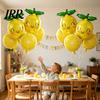Bridal Shower Lemon Decor 10 Pcs Balloons, Summer Yellow Fruit Foil Balloons for Slice Balloon Themed Birthday Party Supplies, Vacation