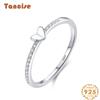 Tancise Classic 925 Sterling Silver Zircon Ring Ladies Jewelry Wedding Promise Party Gift