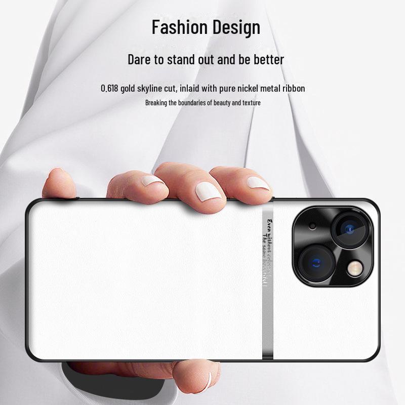 Защитный чехол Liquid Leather для Apple 14 Plus: Противоударный и грязеотталкивающий