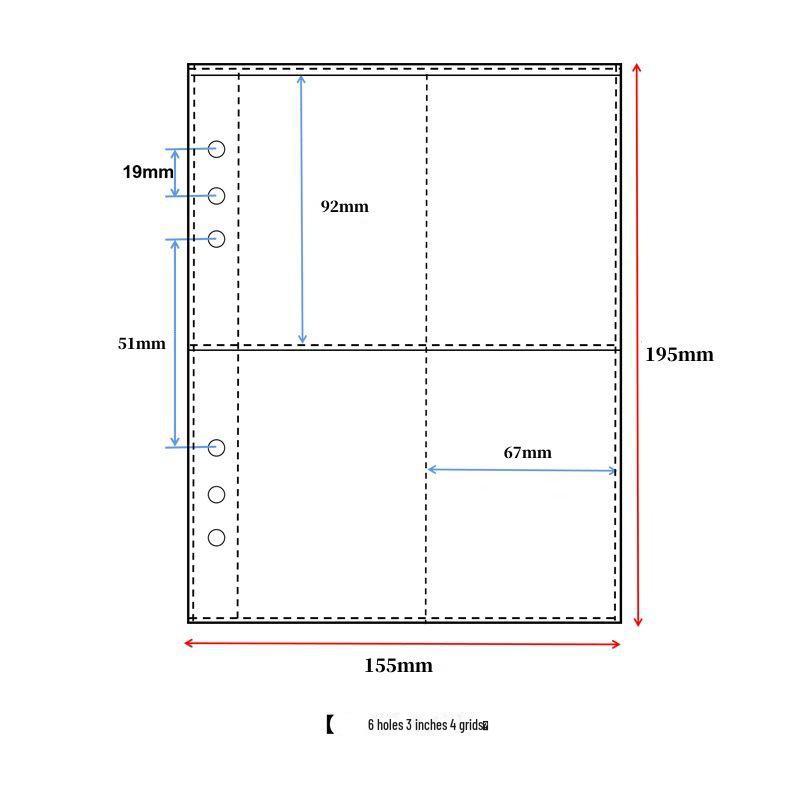 Съемный 3-дюймовый альбом для хранения карточек в виде рыбной тарелки – четырехсекционный дизайн с отрывными листами для маленьких карточек