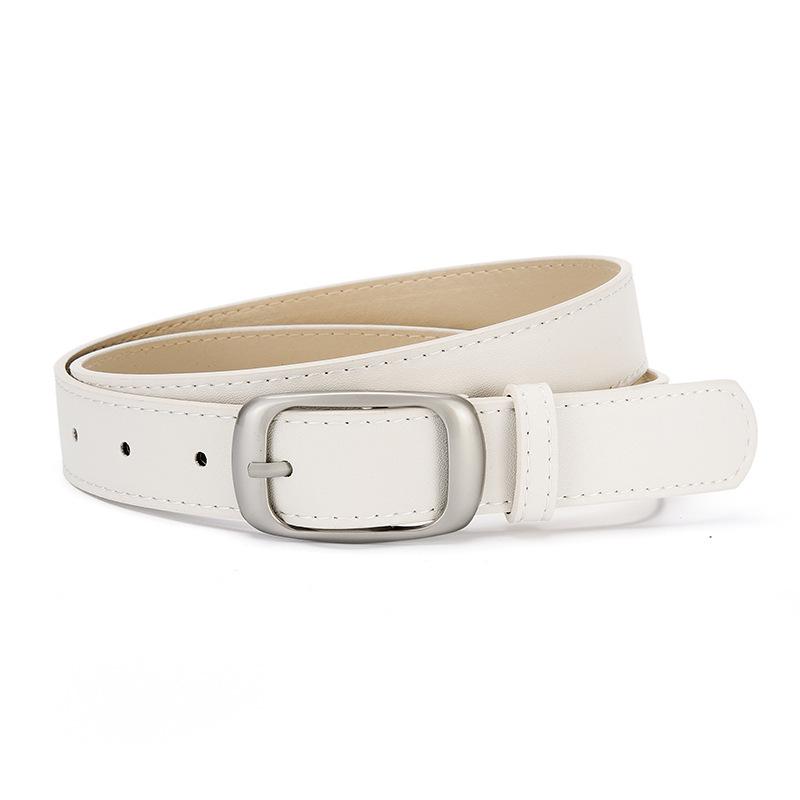 Шикарный унисекс кожаный ремень из ПУ с декоративной пряжкой – Универсальный и стильный для образа высокого класса.