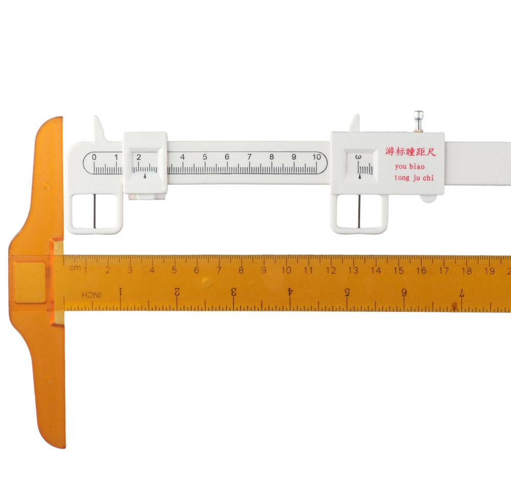 Plastic Pupil Distance Meter White Pupil Measurement Tool Hospital, Pharmaceutical
