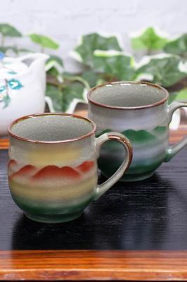 Waza no Kura Стильный набор пар кружек Kutani Ware Керамика Renzan Luxury Brand Tableware Сделано в Японии
