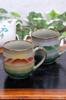 Waza No Kura Stylish Mug Pair Set Kutani Ware Renzan Pottery Luxury Brand Tableware Made In Japan