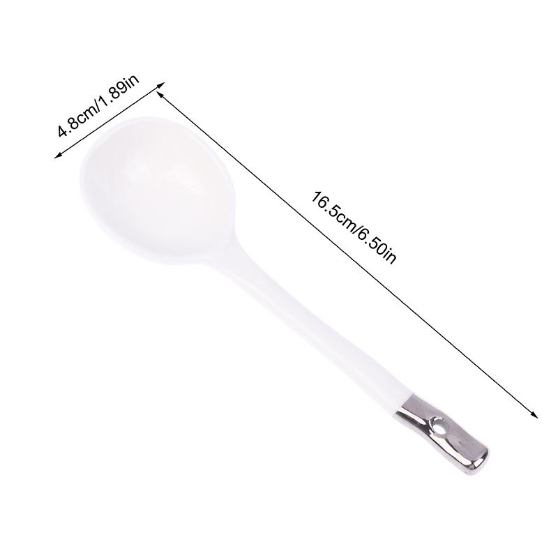 Фарфоровая белая керамическая ложка высокого качества, бытовая ложка для супа, длинная ручка, ложка для еды, половник, кухонная посуда