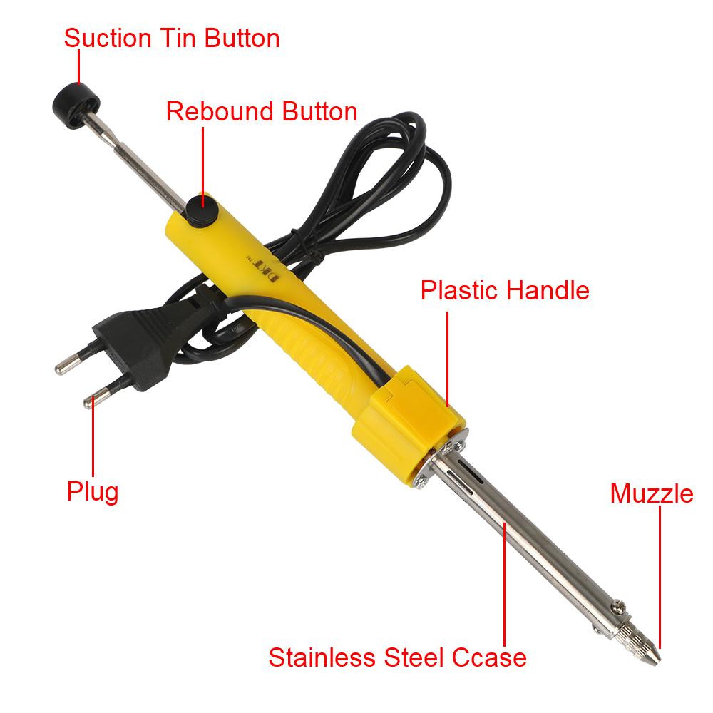 Электрический утюг для олова, присоска, 220 В, 30 Вт, ручной инструмент, электрический паяльник, сварочное оборудование, вилка европейского стандарта, прецизионный сварочный инструмент