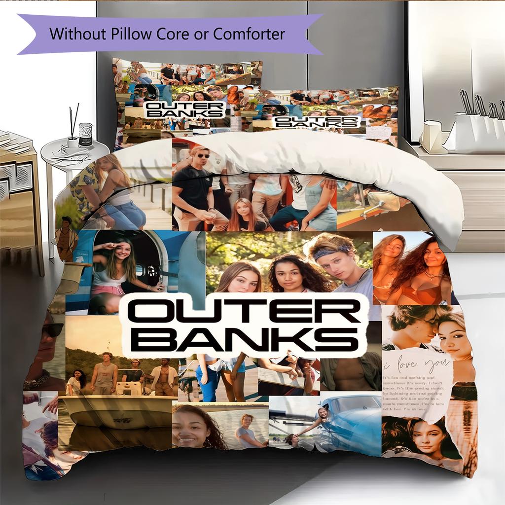 The Bund Mysteries Pattern Bedding Home Decoration Birthday Gift (1 * duvet cover + 2 * pillowcase, without core)