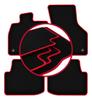 Велюровые коврики с красной окантовкой для: Volkswagen Passat B8 седан, универсал, вариант, alltrack (2015-)