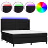 VidaXL Bed Slatted Base with Mattress and LEDs, Upholstered Bed, Double Bed, Adult Bed for Interior Bedroom, 3138335