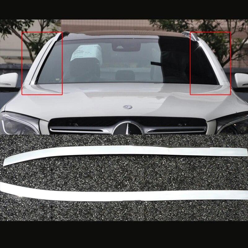 For Mercedes Benz GLC 2016 2017 2018 Stainless Car Front Door Window Glass Protector Cover Trim Moulding Accessories Sticker