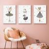 Ballet Girl Poster Fashion Canvas Painting Nursery Wall Art Print Cartoon Black Swan Nordic Pictures For Girl Room Home Decor