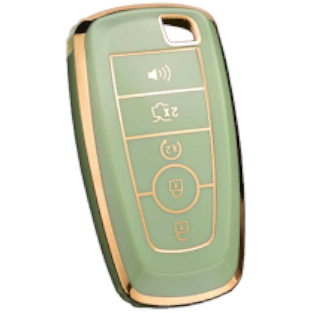 Для чехла на брелок Ford с цепочкой для ключей, мягкий чехол из ТПУ премиум-класса с полной защитой для ключа Ford Fusion Mustang, защитный чехол для дистанционного ключа Lincoln Smart