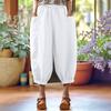 Женские модные однотонные свободные брюки большого размера с эластичной талией и маленькими штанинами, универсальные повседневные брюки