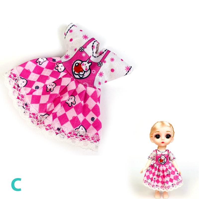 6 дюймов, 16 см, одежда для кукол, 17 см, кукла BJD Ob11, одежда для кукол, платье, повседневная юбка с домашними героями мультфильмов