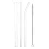 Reusable Glass Straws, Replacement Straws for Travel Tumblers, 200mm Long, 8/12mm Wide, with Cleaning Brush, for Frozen Tapioca Drinks, Clear,