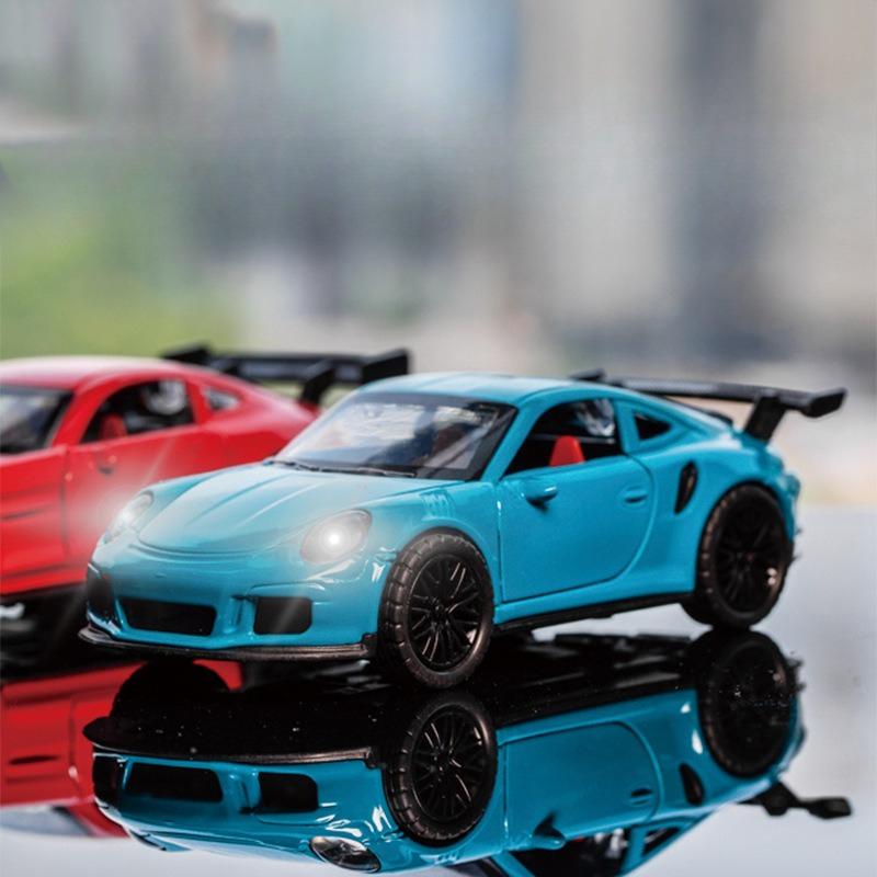 Bag 1:36 Alloy Sports Car Model with Sound and Light Pull Back Door Children's Toys Car Boy Women's Gifts Wholesale