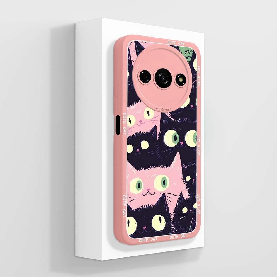 Милый клубничный и медвежий противоударный чехол из жидкого силикона для Redmi A1-A4