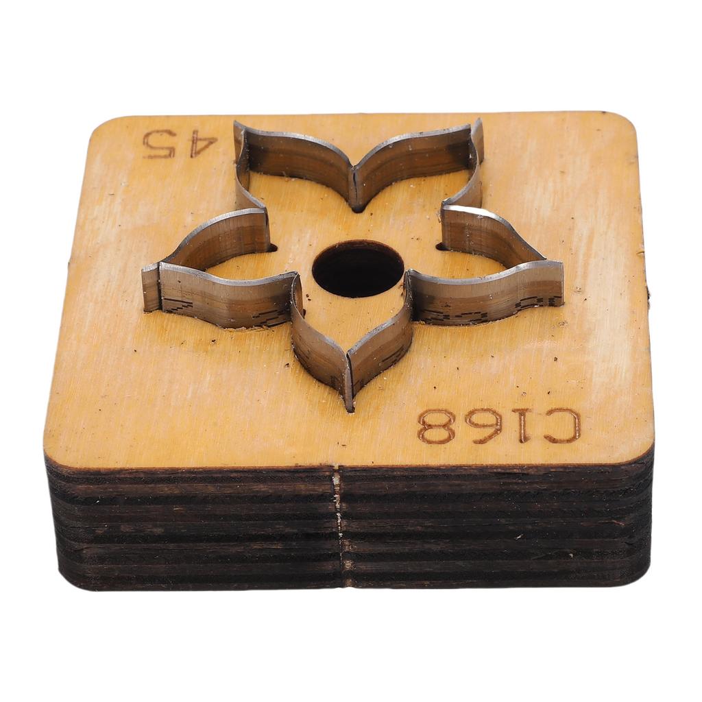 Цветочный Кожаный Вырубной Штамп Деревянное Основание Стальное Лезвие Многофункциональный Кожаный Вырубщик для Поделок Декораций