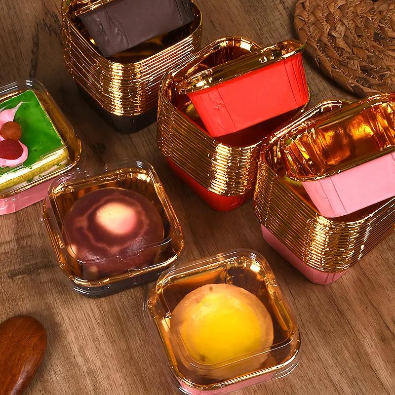 50 шт. 6,5x3,5 см квадратная бумага для кексов маслостойкая шифоновый рулет форма для выпечки кексов высокотемпературный корпус форма