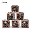6 Pcs Coppery Squid Metal Dice Hollow Metal Polyhedral Dice Set Suitable for Role-Playing RPG  Board Game Card Game