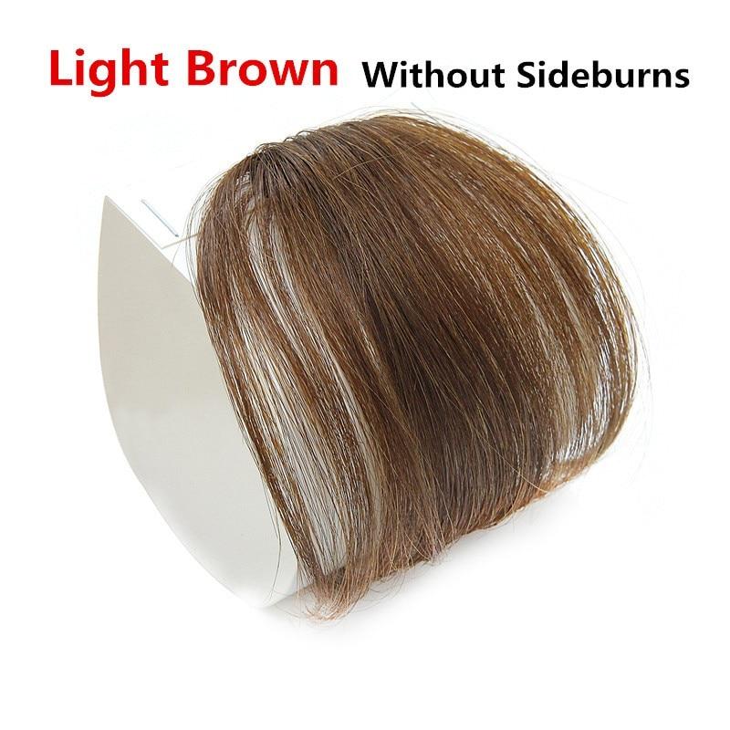 Straight Light Brown Dark Brown Blunt Air Bangs Front Hair Fringes Bangs Clip In Neat Women