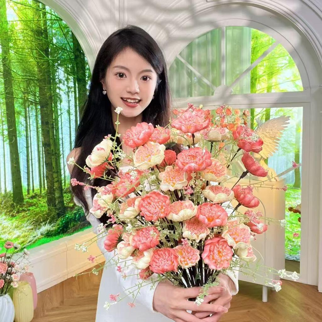 Стеклянная ваза для свежих или сухих цветов - Элегантный французский гидропонный домашний декор