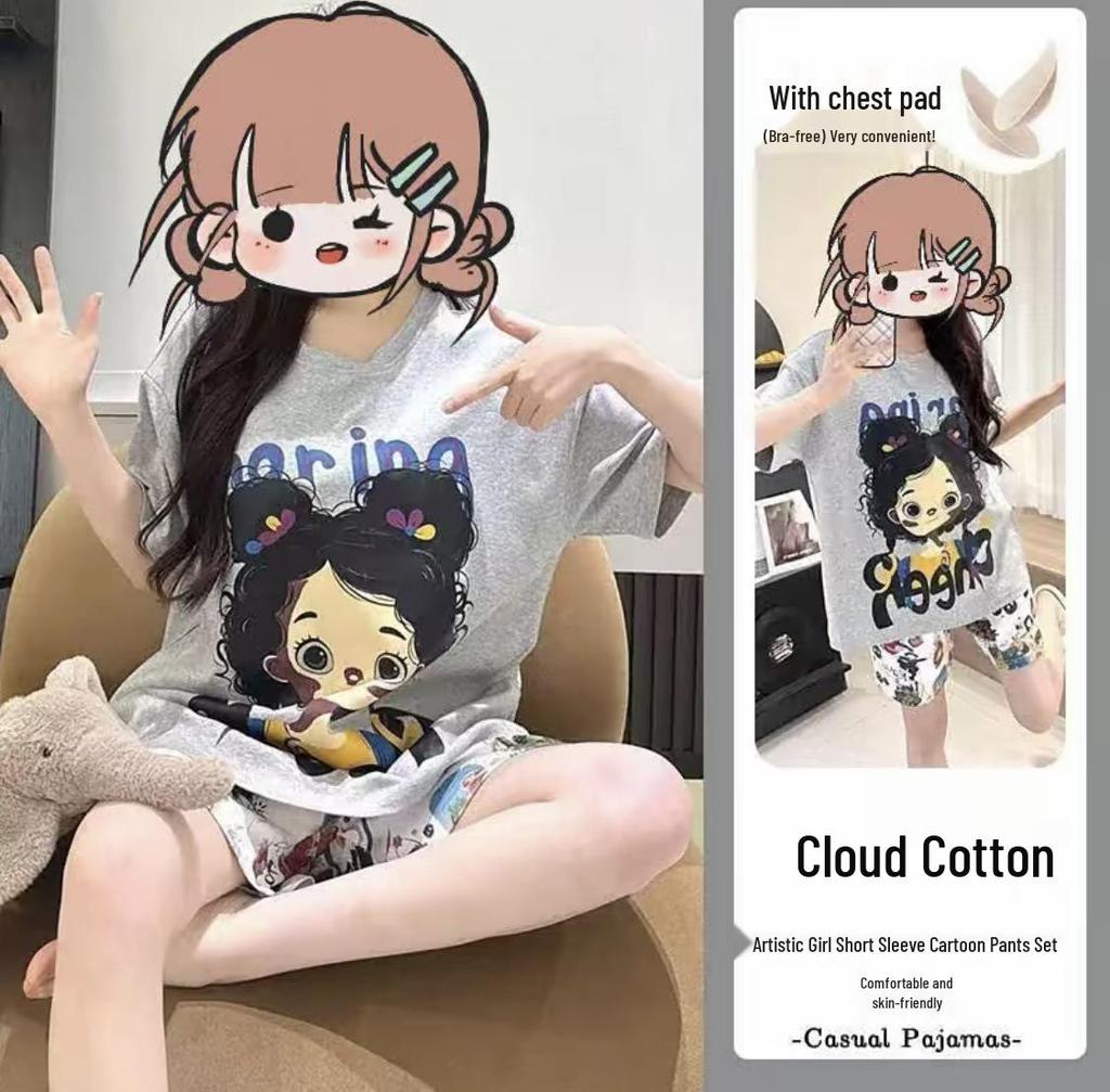 «Женская ночная рубашка принцессы с длинными рукавами, длиной выше колена, с воротником-стойкой — весна/осень, корейский стиль»