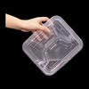 Disposable Rectangular 6-Compartment Meal Prep Containers