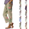 Women's Casual Fashion Floral Printed Straight Leg Pants Pants With Pockets
