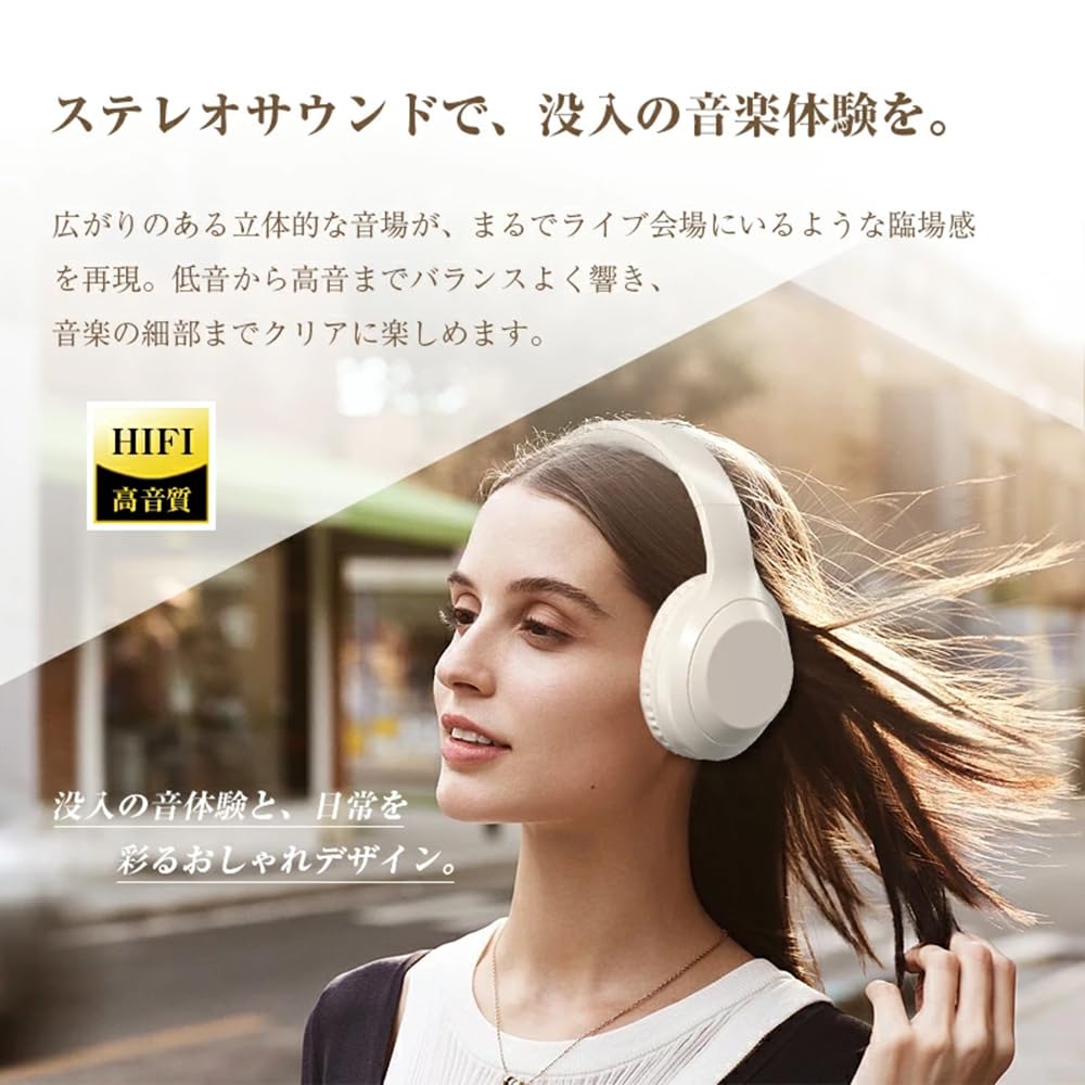 Беспроводные Bluetooth 6.1 Наушники, 23 часа воспроизведения, Поддержка Multi-Point, Ультралегкие (188g), Складной, с поддержкой карт MicroSD, ENC