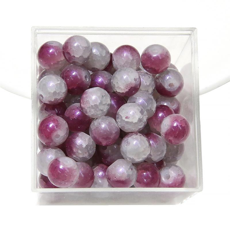10 мм стеклянные бусины-попки Halo Inside Broken Round Бусины из глазури Ретро-бисер ручной работы Diy Ice Crack Jewelry Бусины-попки для изготовления ювелирных изделий