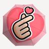 1pc Heart Gesture Folding Umbrella, Durable, Suitable for Outdoor Activities or Rain, Suitable for Commuting yy251027107