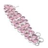 Браслет ручной работы из серебра 925 пробы с розовым кунцитом, длина 7-8 дюймов, V0I51