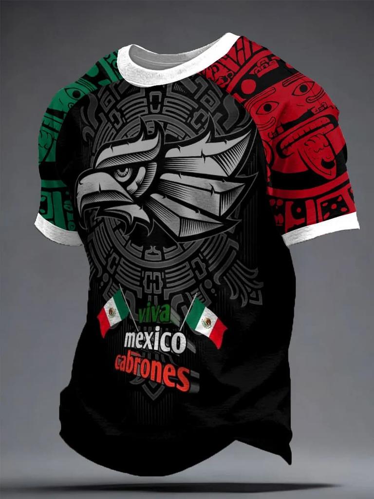 New Men Mexico National Soccer Jersey 3D  Print Quick Dry Football T Shirt  Sports Training Tee for Fan Match Daily Wear