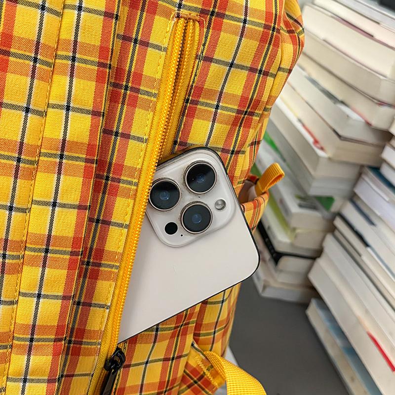 Винтажный клетчатый мужской рюкзак, студенческий рюкзак, цветной блок, женский школьный рюкзак