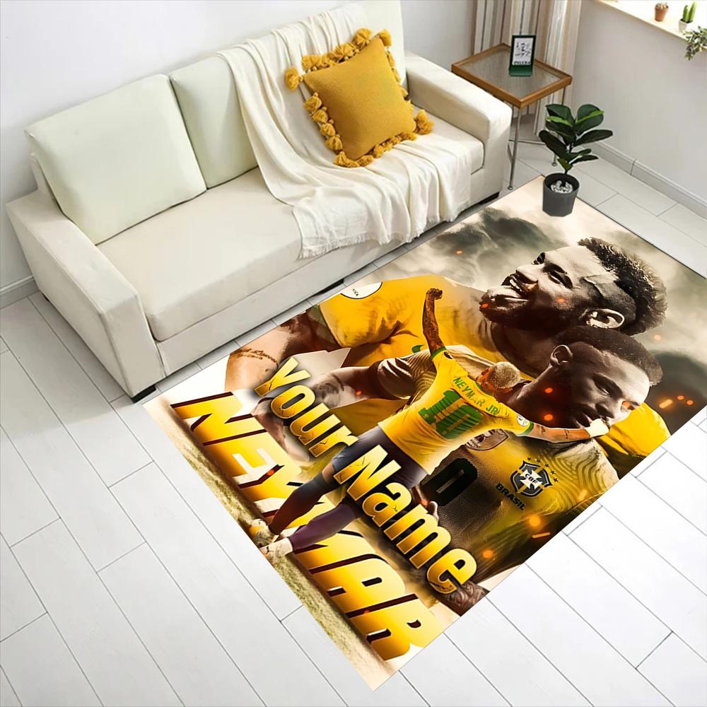 Football Legend Poster Customize Text Area Rug Perfect for Foyer Playrooms Game Room Decorate room Antislip Carpet Decorate Offices