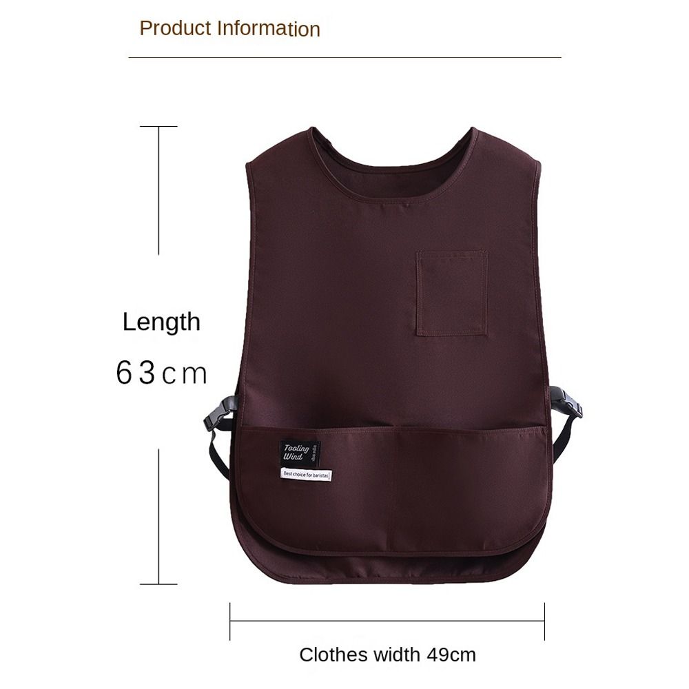 Breathable Stain-Resistant Apron Nylon Vest Style Kitchen Aprons for Cooks Chef and Servers