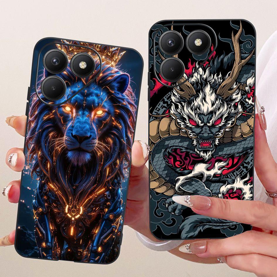 Для Tecno Pova 7 Pro 2025 Чехол Pova 7 Ultra Обложка LJ8 LJ9 Роскошный Мультяшный Дракон Мягкий Силиконовый Чехол для Телефона Для Tecno Pova 7 Бампер