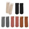 5 Pairs Winter Snow Socks Unisex Thick Plush Mid-tube Thermal Elastic Anti-slip Solid Color Slim Socks for Skiing Skating Camping