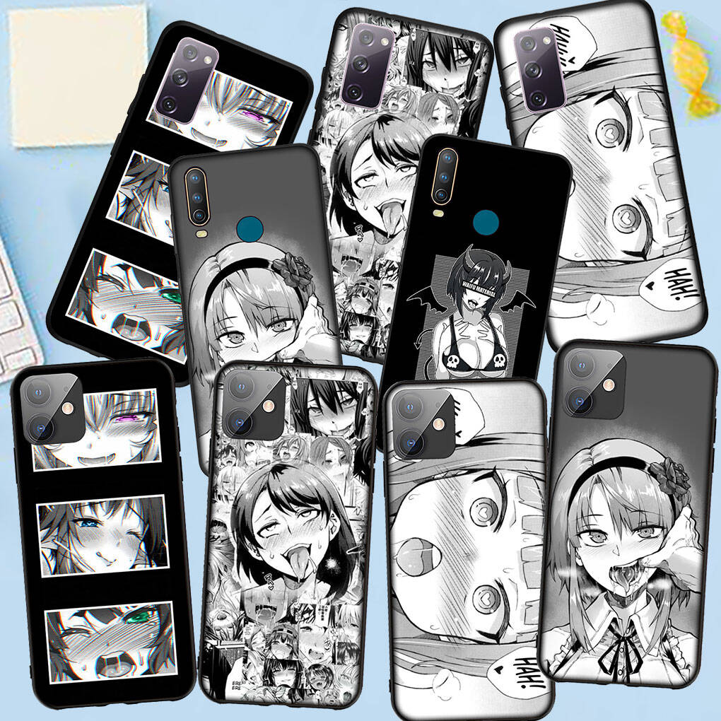 Чехол для телефона для iPhone 17 16 15 Xiaomi Poco F8 F7 X7 X6 M8 C85 C75 Redmi Note 14 13 12 11 Pro Max A3 A4 14C 13C 15C Ваифу Сугой Ахегао Аниме Девушка
