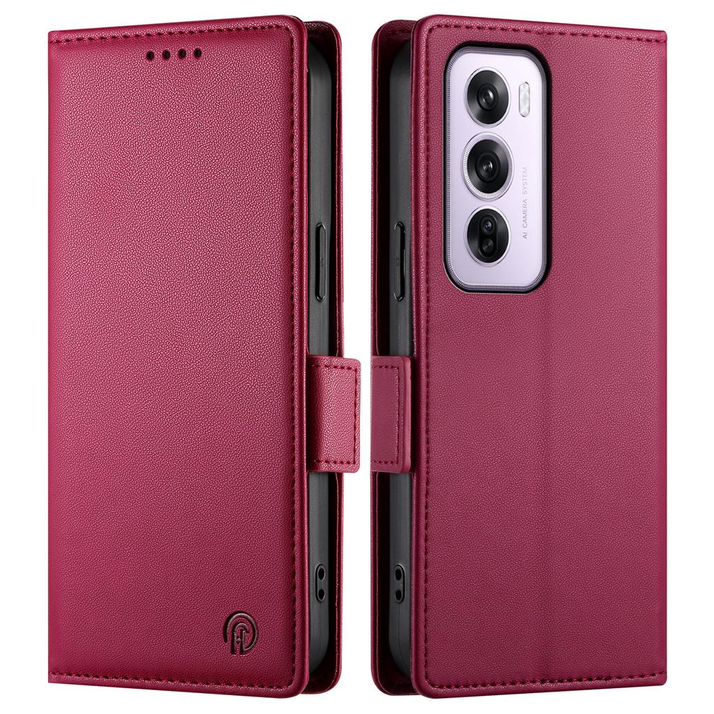 DF-010 Для Oppo Reno12 Pro 5G (Глобальный) Чехол-подставка из искусственной кожи для телефона с кошельком