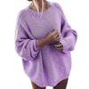 New Batwing Sleeve Sweater Asian Fashion Knitted Cable Loose Large Size Sweater for Women
