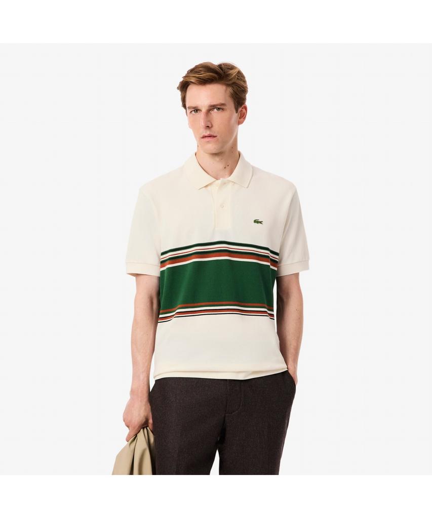 LACOSTE Men'S Mif Striped Short Sleeve Polo Shirt Ph5457-55N Xfj