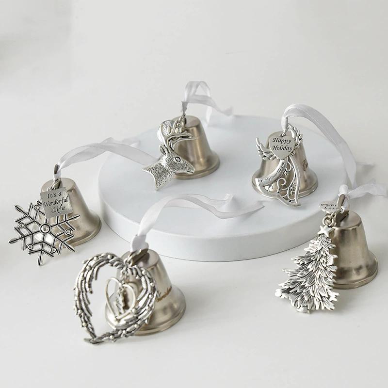 WTEMPO Рождественские металлические изделия Ретро Снежинка Колокольчики Подвески для подвешивания на елку Рождественские тематические украшения для вечеринок и мероприятий в помещении и на открытом воздухе