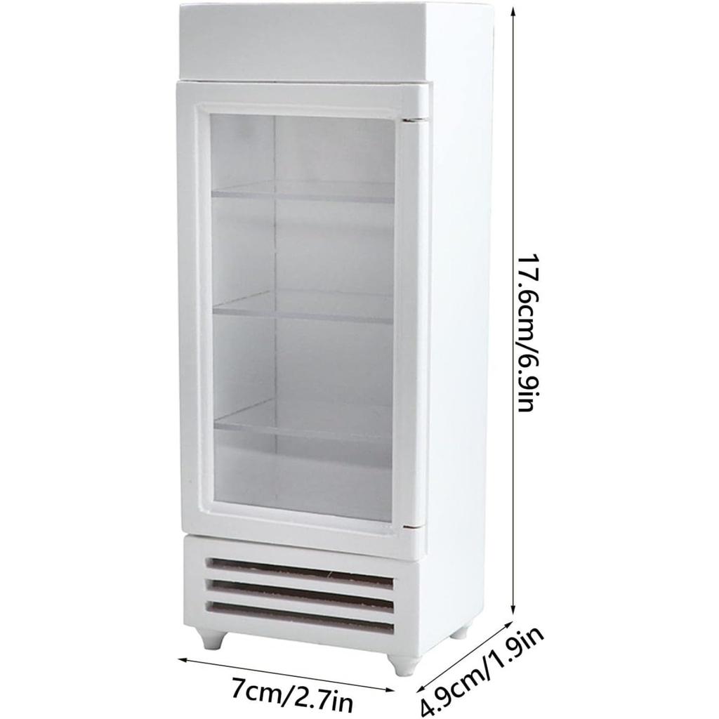 Однодверный игрушечный холодильник, мебель для кукольного домика в масштабе 1/12, аксессуары для кукольного домика, однодверный холодильник, кухонная игрушка для детей