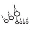 7pcs Fishing Rod Guides Single Leg Parts Eye Rings 7 Sizes - Black Ring